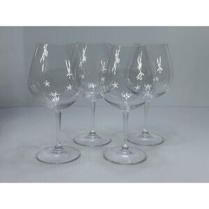 4 Each Riedel 8 1/2" Tall‎ Crystal Stemmed Red Wine Glass